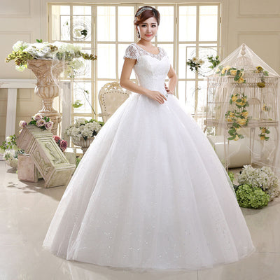 Vestido de Novia 2021 Encaje Hombros Descubiertos Corte Slim Tallas Grandes - Image 4