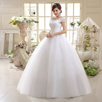 Vestido de Novia 2021 Encaje Hombros Descubiertos Corte Slim Tallas Grandes - Image 5