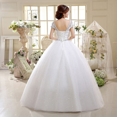 Vestido de Novia 2021 Encaje Hombros Descubiertos Corte Slim Tallas Grandes - Image 6