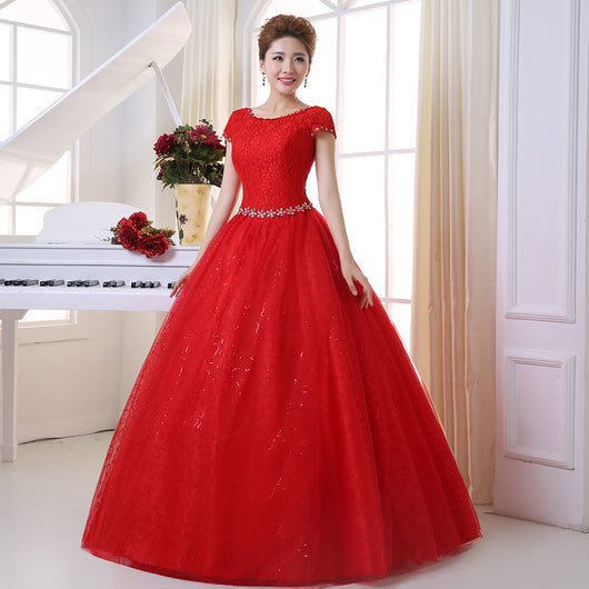 Vestido de Novia 2021 Encaje Hombros Descubiertos Corte Slim Tallas Grandes - Image 11