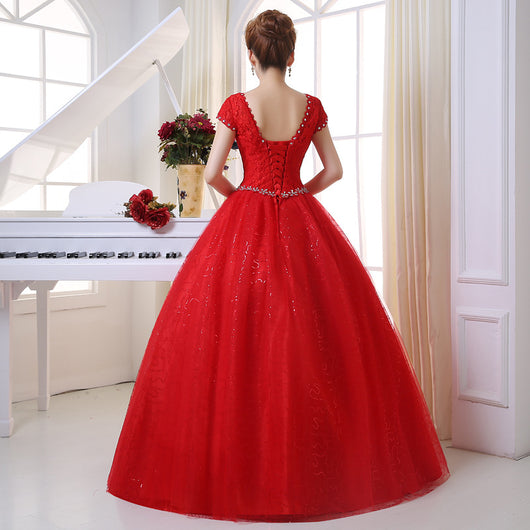 Vestido de Novia 2021 Encaje Hombros Descubiertos Corte Slim Tallas Grandes - Image 13