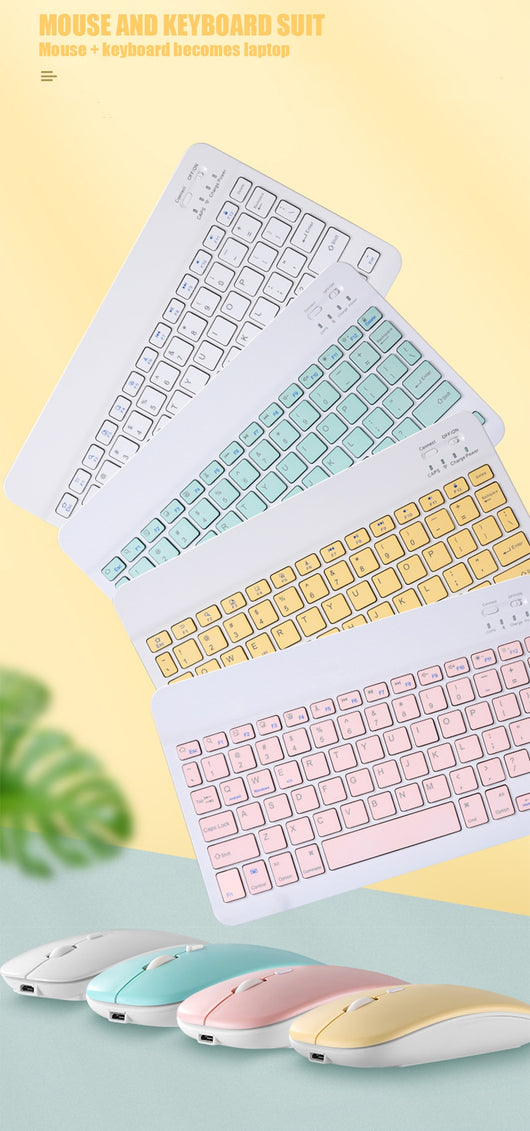 Teclado y Ratón Inalámbricos Ultra Delgados Compatible con Apple - Diseño Macaron - Image 14