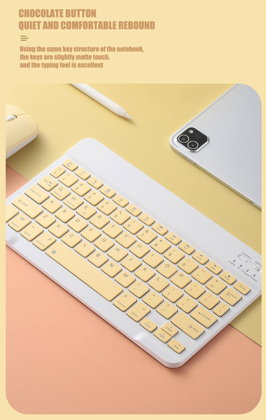 Teclado y Ratón Inalámbricos Ultra Delgados Compatible con Apple - Diseño Macaron - Image 16