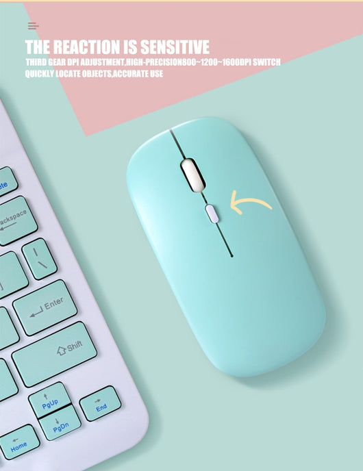 Teclado y Ratón Inalámbricos Ultra Delgados Compatible con Apple - Diseño Macaron - Image 18