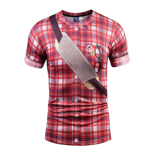 Chaleco Hip Hop Falso con Camiseta Slim Fit Manga Corta para Hombre - Image 22