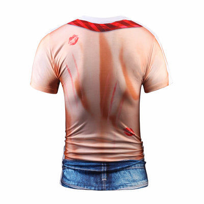 Chaleco Hip Hop Falso con Camiseta Slim Fit Manga Corta para Hombre - Image 25