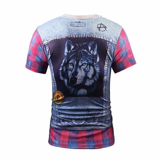 Chaleco Hip Hop Falso con Camiseta Slim Fit Manga Corta para Hombre - Image 27