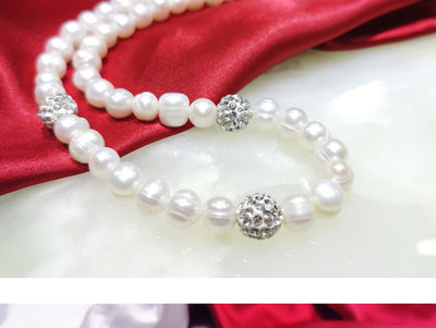 Conjunto de Collar y Pulsera de Perlas 8-9mm - Image 6
