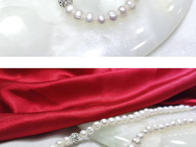 Conjunto de Collar y Pulsera de Perlas 8-9mm - Image 11