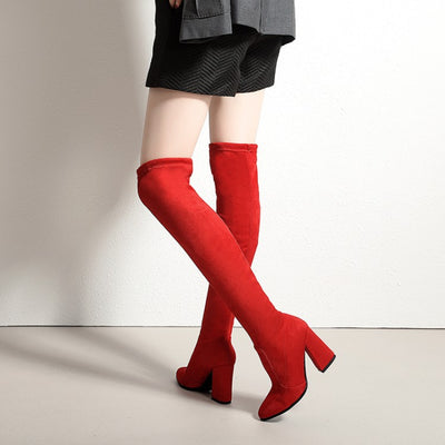 Botas Altas hasta la Rodilla con Tacón Fino Aguja y Elástico - Image 13