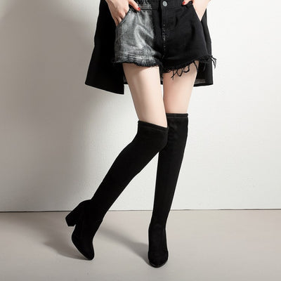 Botas Altas hasta la Rodilla con Tacón Fino Aguja y Elástico - Image 16