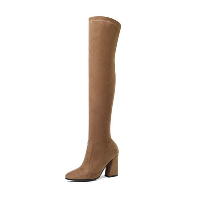 Botas Altas hasta la Rodilla con Tacón Fino Aguja y Elástico - Image 45