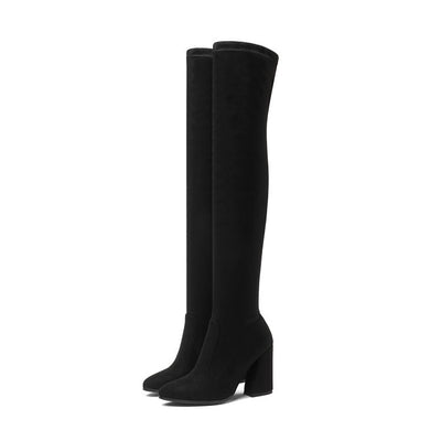 Botas Altas hasta la Rodilla con Tacón Fino Aguja y Elástico - Image 50