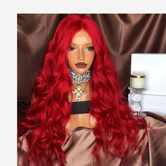Peluca Roja Larga Rizada para Mujer - Image 13