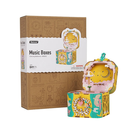 Caja de Música 3D Gatita Ballet - Puzzle de Madera Armable con Movimiento - Image 12