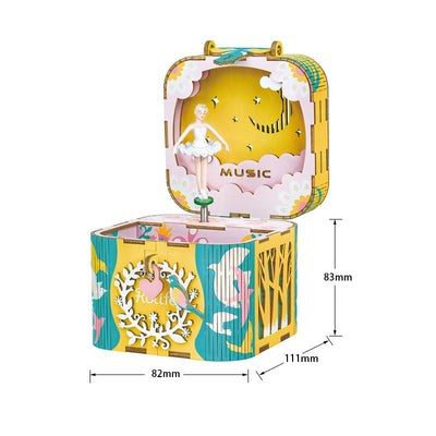 Caja de Música 3D Gatita Ballet - Puzzle de Madera Armable con Movimiento - Image 13