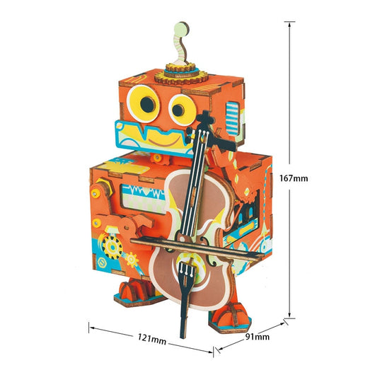 Caja de Música 3D Gatita Ballet - Puzzle de Madera Armable con Movimiento - Image 16