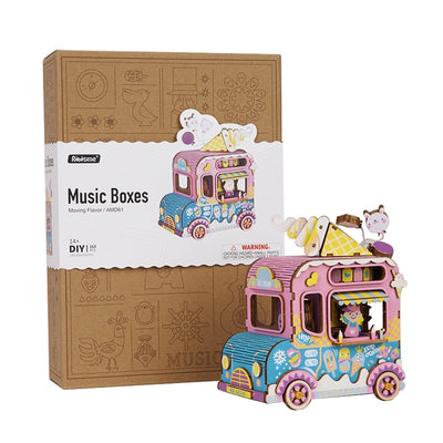 Caja de Música 3D Gatita Ballet - Puzzle de Madera Armable con Movimiento - Image 18