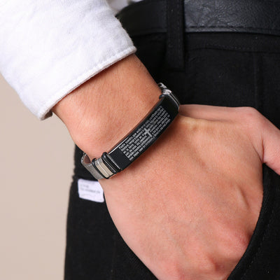 Pulsera de Acero Titanio Curvado Negro - Image 9