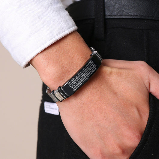 Pulsera de Acero Titanio Curvado Negro - Image 9