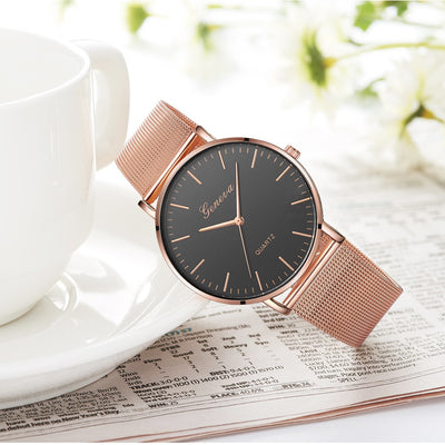 Reloj de Pulsera GENEVA Clásico para Hombre y Mujer - Acero Inoxidable Cuarzo - Image 4