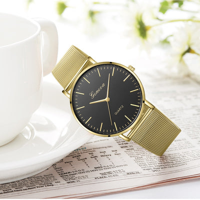 Reloj de Pulsera GENEVA Clásico para Hombre y Mujer - Acero Inoxidable Cuarzo - Image 5