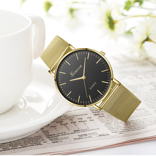 Reloj de Pulsera GENEVA Clásico para Hombre y Mujer - Acero Inoxidable Cuarzo - Image 5