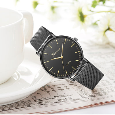 Reloj de Pulsera GENEVA Clásico para Hombre y Mujer - Acero Inoxidable Cuarzo - Image 7