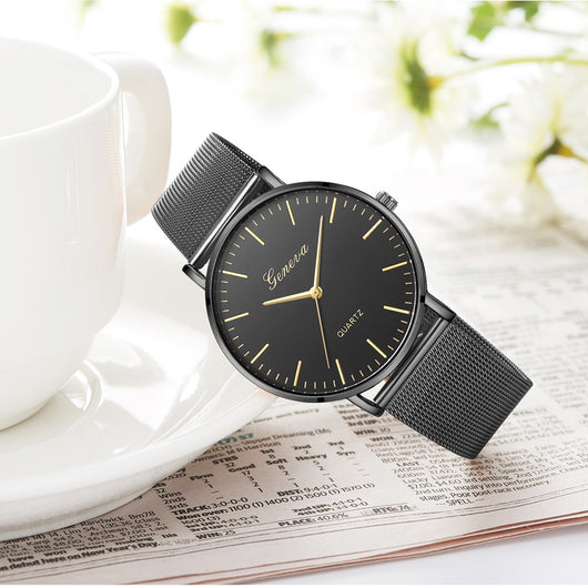 Reloj de Pulsera GENEVA Clásico para Hombre y Mujer - Acero Inoxidable Cuarzo - Image 7