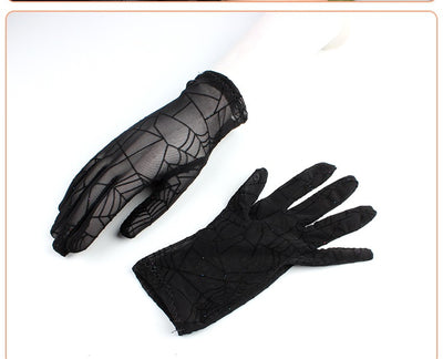 Guantes de Malla Negra con Dedos Abiertos para Mujer - Image 11
