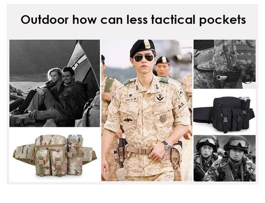 Bolsa Táctica Impermeable para Cintura con Compartimentos para Botellas - Image 14