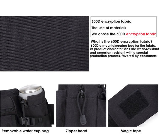 Bolsa Táctica Impermeable para Cintura con Compartimentos para Botellas - Image 16