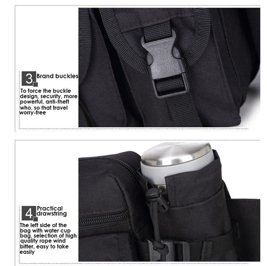 Bolsa Táctica Impermeable para Cintura con Compartimentos para Botellas - Image 35