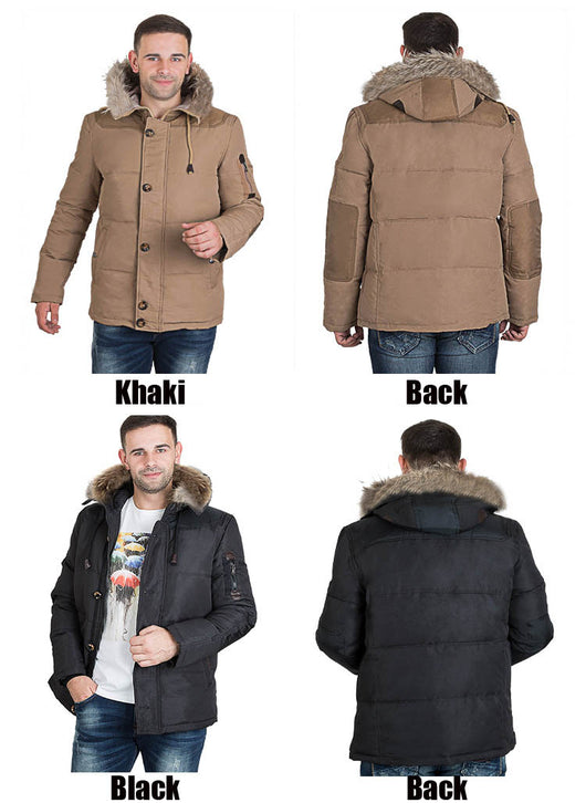 Chaqueta Corta de Plumón de Pato Blanco para Hombre - Image 8