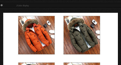 Chaqueta Corta de Plumón de Pato Blanco para Hombre - Image 11