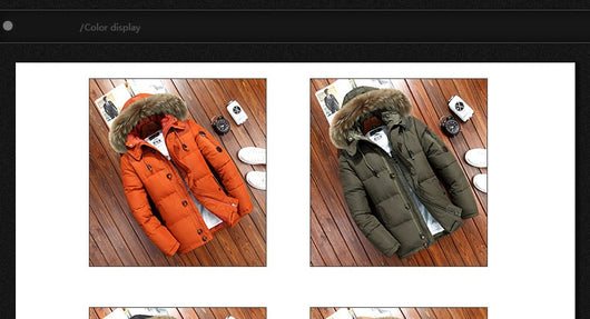Chaqueta Corta de Plumón de Pato Blanco para Hombre - Image 11