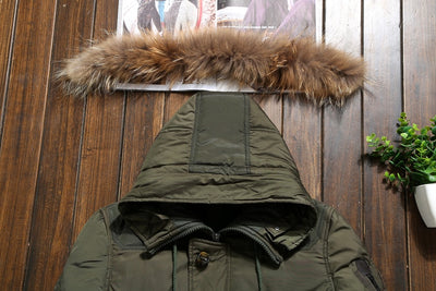 Chaqueta Corta de Plumón de Pato Blanco para Hombre - Image 20