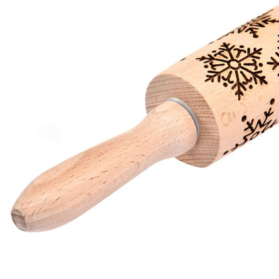 Rodillo para Galletas Navideño con Patrón de Copo de Nieve - Image 22