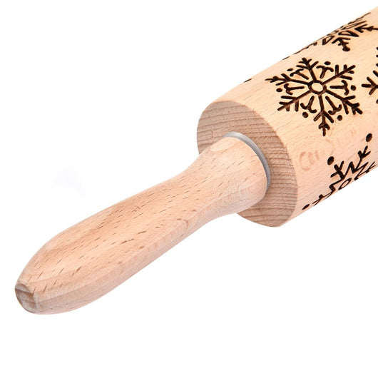 Rodillo para Galletas Navideño con Patrón de Copo de Nieve - Image 22