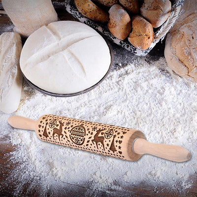 Rodillo para Galletas Navideño con Patrón de Copo de Nieve - Image 23