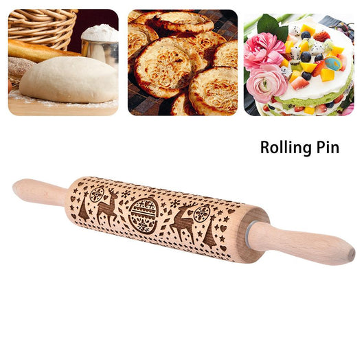 Rodillo para Galletas Navideño con Patrón de Copo de Nieve - Image 24