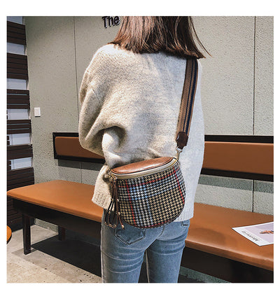Bolso Bandolera Cuadros con Correa Ancha - Image 16