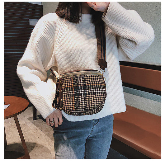 Bolso Bandolera Cuadros con Correa Ancha - Image 19