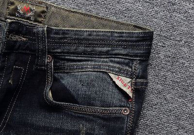 Jeans Slim Fit Desgastados Estilo Europeo y Americano para Hombre - Image 10