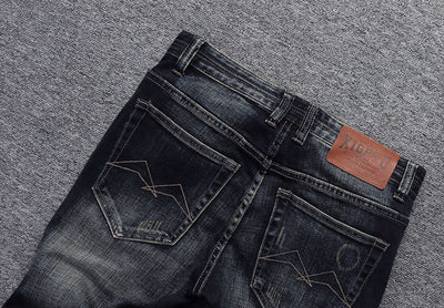 Jeans Slim Fit Desgastados Estilo Europeo y Americano para Hombre - Image 13