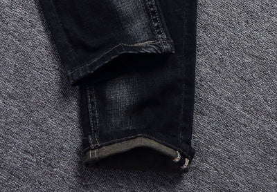 Jeans Slim Fit Desgastados Estilo Europeo y Americano para Hombre - Image 16