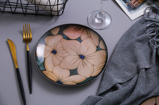 Plato de Cerámica Redondo con Diseño Floral - Image 20