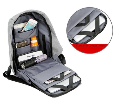 Mochila Inteligente para Laptop con Carga USB y Protección Impermeable - Image 30