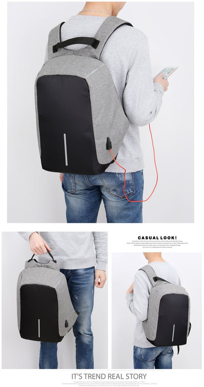 Mochila Inteligente para Laptop con Carga USB y Protección Impermeable - Image 32