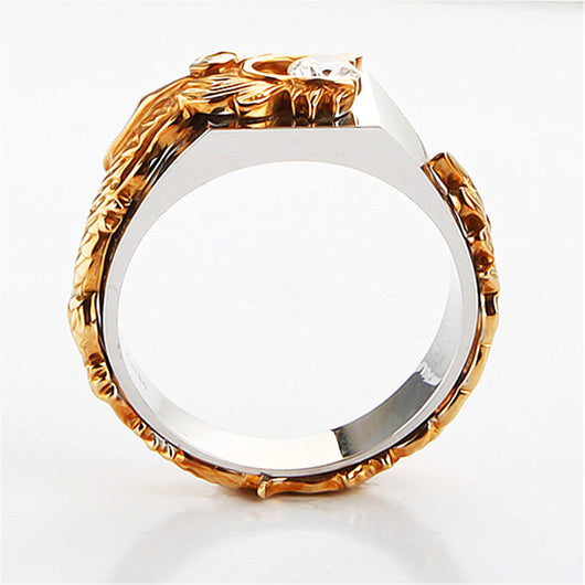 Anillo de Dragón Dominante para Hombre con Zircón Bicolor Estilo Punk Hip Hop - Image 13